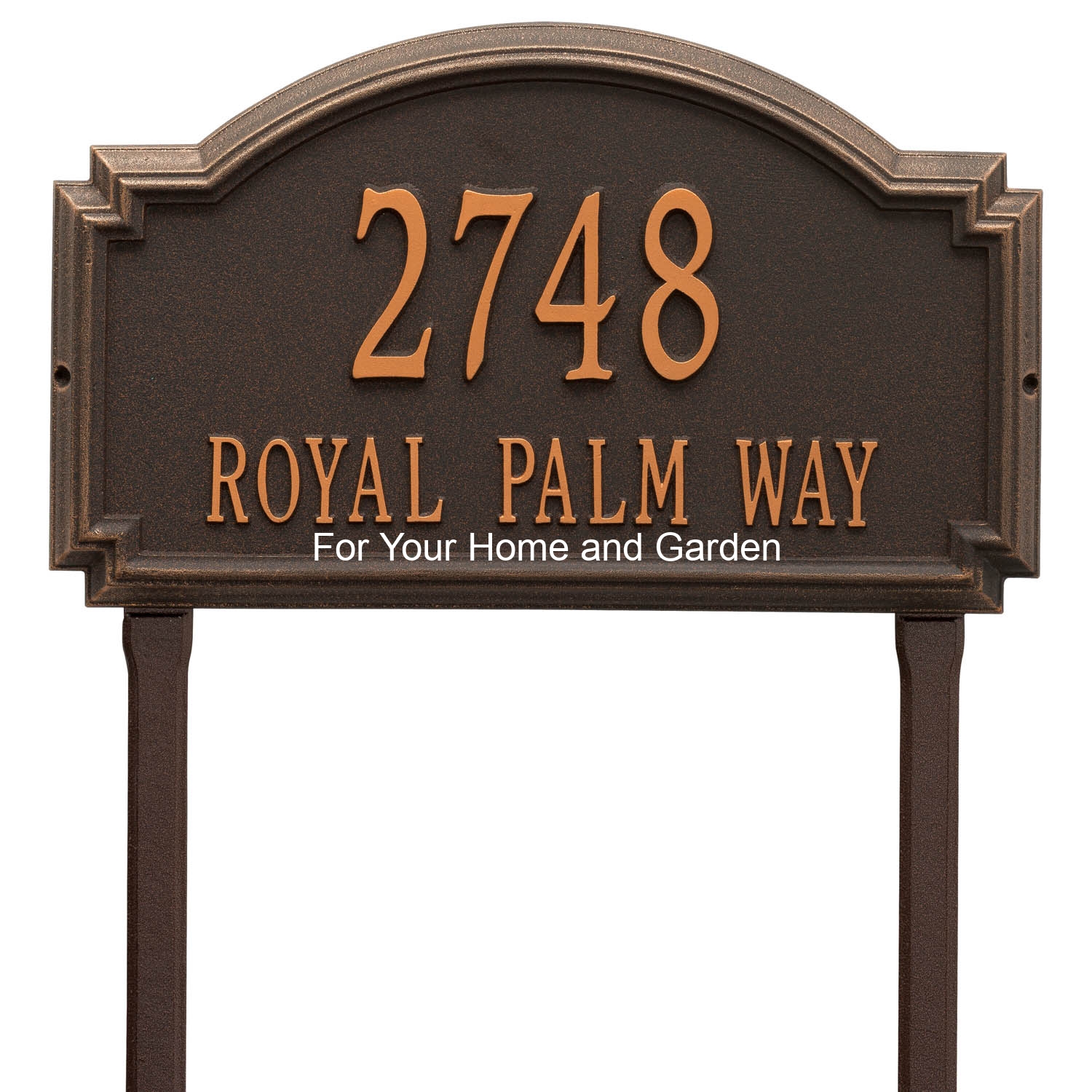 Williamsburg Design Address Plaque in Oil Rubbed Bronze Estate Lawn ...