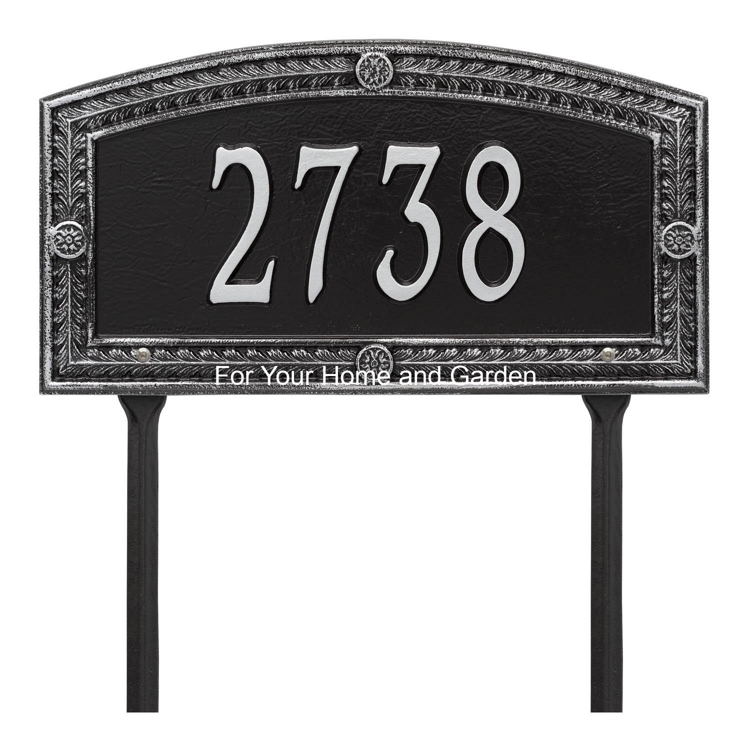 Personalize This Hamilton Blacksilver Plaque Lawn Style 1 Line