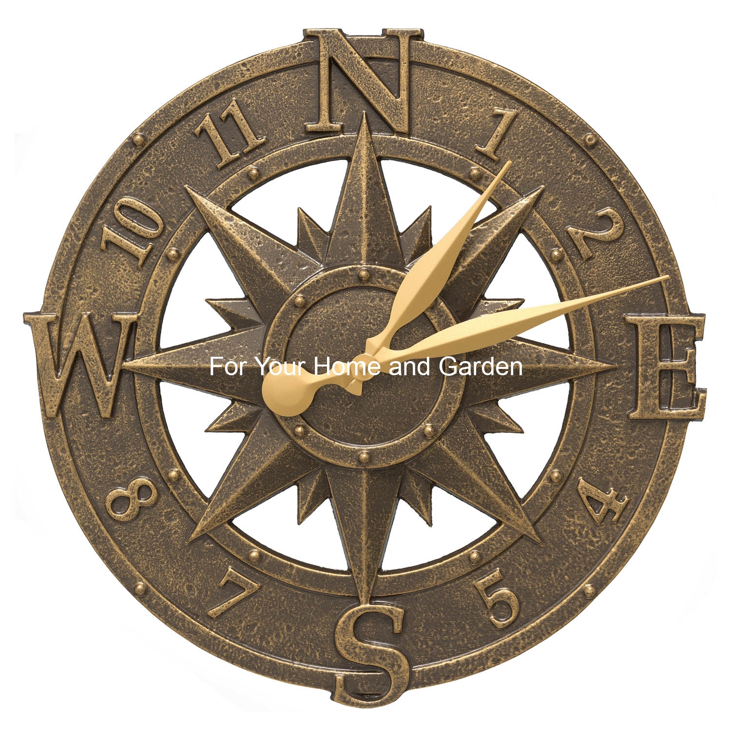 16 in. Compass Rose Clock