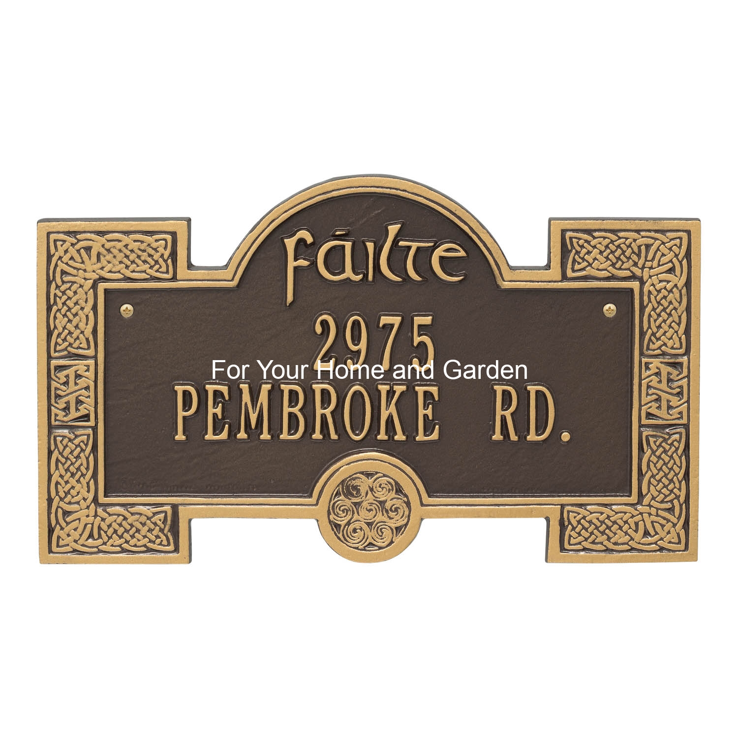 Failte Plaque Bronze Gold