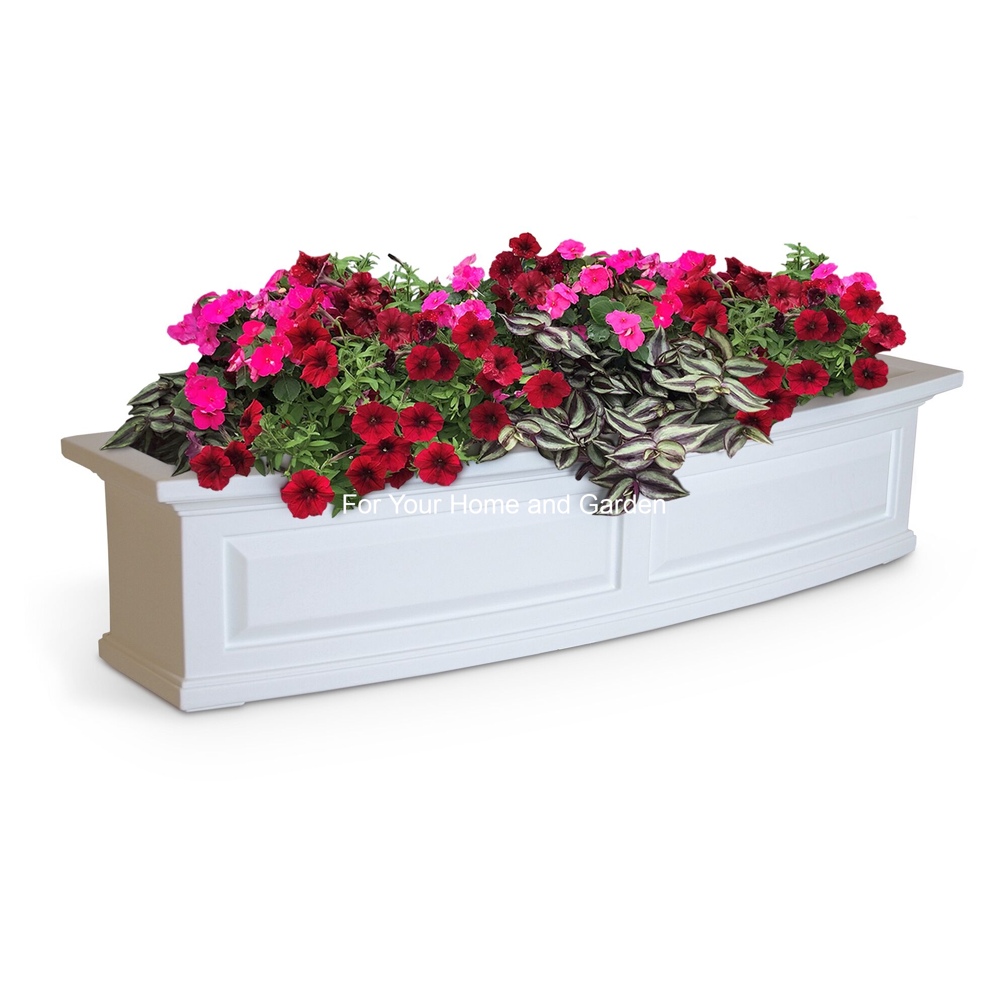 4 ft. Nantucket Self Watering Window Box - White