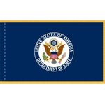 3 x 5 ft. Department of State Flag Display w/ Gold Fringe