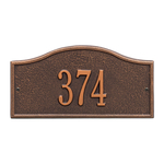 Rolling Hills Address Plaque with a Antique Copper Mini Wall Mount with One Line of Text