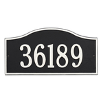 Rolling Hills Address Plaque with a Black & White Grand Wall Mount with One Line of Text