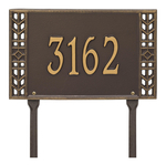 Personalized Boston Bronze & Gold Finish, Standard Lawn with One Line of Text