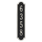 Personalized Richmond Style Vertical Wall Plaque with a Black & White Finish