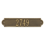 Personalized Richmond Horizontal Antique Brass Finish, Standard Wall with One Line of Text