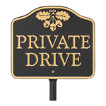 Private Drive Sign Wall or Lawn Mounting