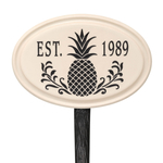 Pineapple Established Ceramic Personalized Plaque Black Engraving & Bristol Plaque