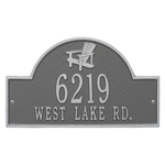 Personalized Adirondack Arch Plaque Pewter Silver
