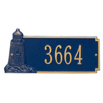 Personalized Lighthouse Rectangle Plaque Blue & Gold