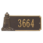 Personalized Lighthouse Rectangle Plaque Bronze & Gold