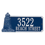 Personalized Lighthouse Rectangle Plaque Blue & White