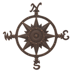 23 in. Compass Rose Wall Decoration Oil Rub Bronze