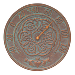 Celtic Knot Outdoor Thermometer Copper Verdigris