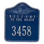 Personalized Welcome To The Beach Plaque Blue & Silver