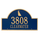 Personalized Sailboat Arch Plaque Blue & Gold