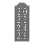 New Bedford Medium Wall Plaque Holds up to 4 Lines of Text, Finished Pewter Silver