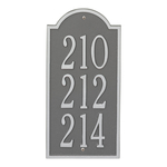 New Bedford Wall Plaque Holds up to with Three Lines of Texts of Text, Finished Pewter Silver
