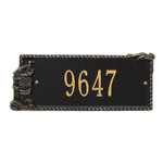 Personalized Seagull Rectangle Plaque Black & Gold