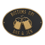 Personalized Beer Mugs Plaque Black & Gold