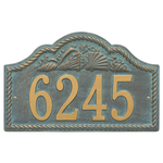 Personalized Rope Shell Arch Plaque Wall Bronze Verdigris