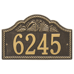 Personalized Rope Shell Arch Plaque Wall Bronze & Gold