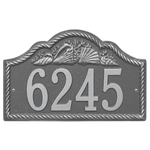 Personalized Rope Shell Arch Plaque Wall Pewter Silver