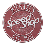 Speed Shop Finish, Standard Wall Two Line Red & Silver
