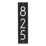 Delaware Modern Personalized Vertical Wall Plaque Black & Silver
