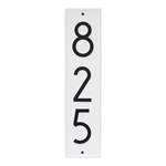 Delaware Modern Personalized Vertical Wall Plaque White & Black