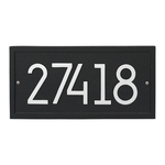 Rectangle Modern Personalized Wall Plaque Black & Silver