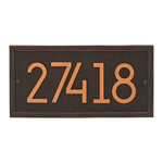 Rectangle Modern Personalized Wall Plaque Oil Rubbed Bronze