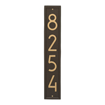 Vertical Modern Personalized Wall Plaque Aged Bronze