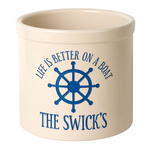 Personalized Life is Better on a Boat Crock