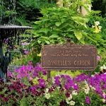 Butterfly Rose Garden Quote Lawn Plaque Antique Copper