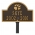 Bronze & Gold Dog Paw Arch Lawn Memorial Marker on a Garden Stake