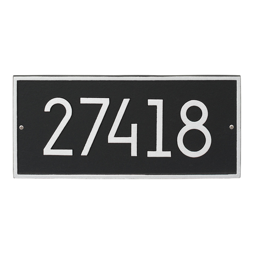 Hartford Modern Personalized Wall Plaque Black & Silver