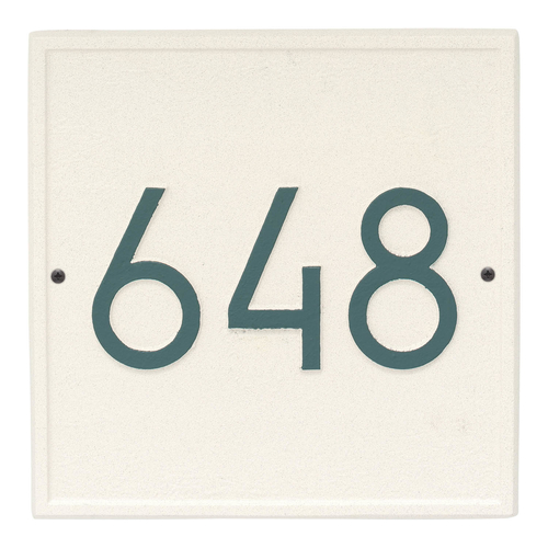 Square Modern Personalized Wall Plaque Coastal Green