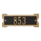 Rectangle Shape Address Plaque Named Roanoke with a Black & Gold Plaque Petite Wall with One Line of Text