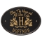 Bless This Home Monogram Oval Personalized Plaque Black & Gold